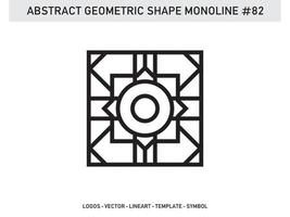 Ornament geometrische monoline Form abstrakte Linie freier Vektor