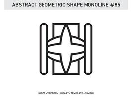 prydnad geometrisk monoline form abstrakt linje gratis vektor