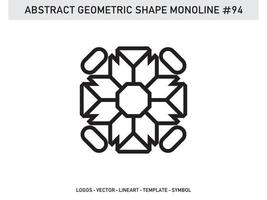 geometrisk lineart linje form monoline abstrakt vektor design gratis