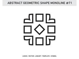 abstrakt geometrisk monoline lineart linje vektor form gratis