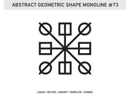 abstrakte geometrische monoline lineart linie vektorform frei vektor