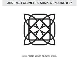 prydnad geometrisk form monoline abstrakt linje gratis vektor