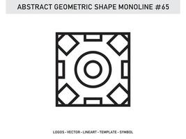 geometrische monoline lineart linienform abstrakter freier vektor