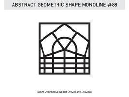 Ornament geometrische Form monoline abstrakte Linie freier Vektor