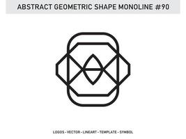 Ornament geometrische Form monoline abstrakte Linie freier Vektor