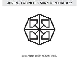 geometrisk monoline form abstrakt gratis vektor