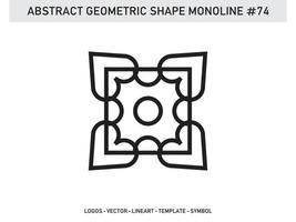 abstrakte geometrische monoline lineart linie vektorform frei vektor