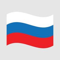 Rysslands flagga malldesign vektor