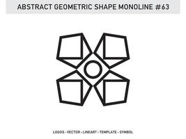 element ornament geometrische form monoline abstrakte linie freier vektor