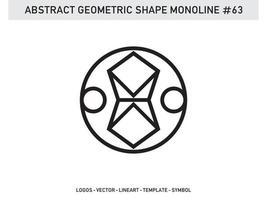 element ornament geometrische form monoline abstrakte linie freier vektor