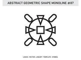 Ornament geometrische Form monoline abstrakte Linie freier Vektor