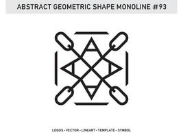 geometrisk lineart linje form monoline abstrakt vektor design gratis