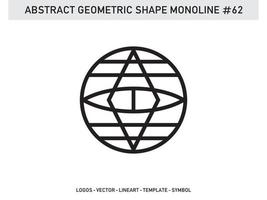 geometrische monoline lineart linienform abstrakter freier vektor