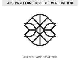 prydnad geometrisk form monoline abstrakt linje gratis vektor