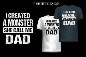 Vater-T-Shirt-Design. Papa-T-Shirt-Design. Vater zitiert T-Shirt-Design. vektor