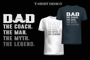 Vater-T-Shirt-Design. Papa-T-Shirt-Design. Vater zitiert T-Shirt-Design. vektor