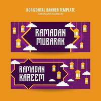 ramadan kareem horisontell web banner utrymme område och bakgrund vektor
