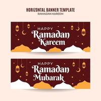 ramadan kareem horisontell web banner utrymme område och bakgrund vektor