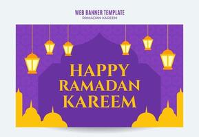 ramadan kareem banner webspace bereich und hintergrund vektor