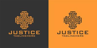 Entwurfsvorlage für das Logo der Anwaltskanzlei Gerechtigkeit vektor