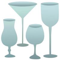 Cocktailglas-Set. vektor