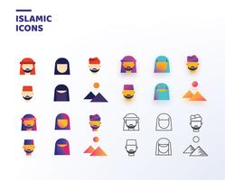 Islamiska ikoner vektor pack
