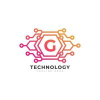 technologie anfangsbuchstabe g logo design template element. vektor