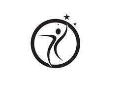 Menschen Erfolg Sterne Logo und Symbole Vektor
