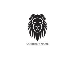 Lion Head Mascot-logotyp och symbolvektor vektor