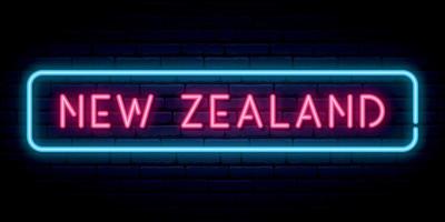 nyzeelands neonskylt. vektor