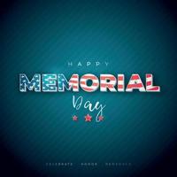 Happy Memorial Day Banner. vektor