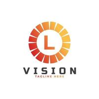 vision anfangsbuchstabe l logo design template element vektor