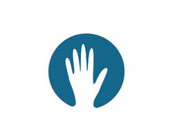 Handpflege Logo Template-Vektor-Symbol Geschäftssymbole vektor