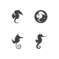 havshäst illustration logotyp vektor