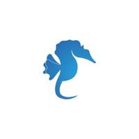 Logo-Vektor für Seepferdchen-Illustration vektor