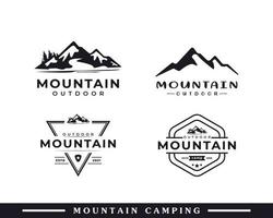 abstrakte Abbildung Eis Schnee Rocky Mountain Symbol. creek river mount peak hill natur landschaftsansicht logo design inspiration vektor