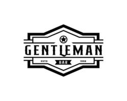 kreativa klassiska vintage retro etikettmärke för gentleman tyg kläder logotyp design inspiration vektor