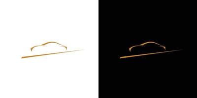 modern och elegant bil siluett logotyp design vektor