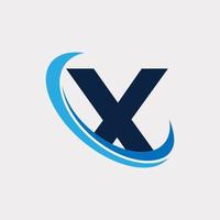 anfangsbuchstabe x tech logo design template element. eps10-Vektor vektor