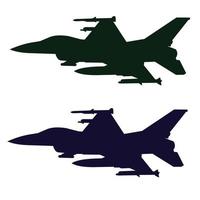 f16 jet fighter siluett vektor