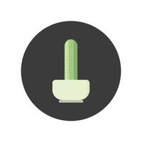 Design-Vektorillustration des Kaktus flache, lokalisiert auf weißem Hintergrund. grüne pflanze, blume und natur, floral und exotisch, wilde botanik tropische illustration vektor