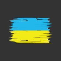 ukrainska flaggan borste. National flagga vektor