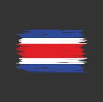 Bürste mit Costa-Rica-Flagge. Nationalflagge vektor