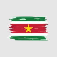 Bürste der Surinam-Flagge. Nationalflagge vektor