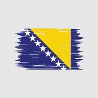 bosnien hercegovina flaggborste. National flagga vektor