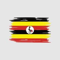 Uganda-Flagge-Pinsel. Nationalflagge vektor