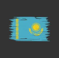 Kazakstans flagga borste. National flagga vektor