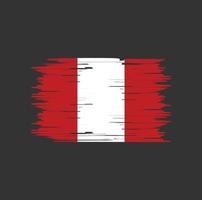 Peru-Flagge-Pinsel. Nationalflagge vektor