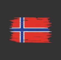 norges flagga borste. National flagga vektor