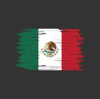 mexico flagga borste. National flagga vektor